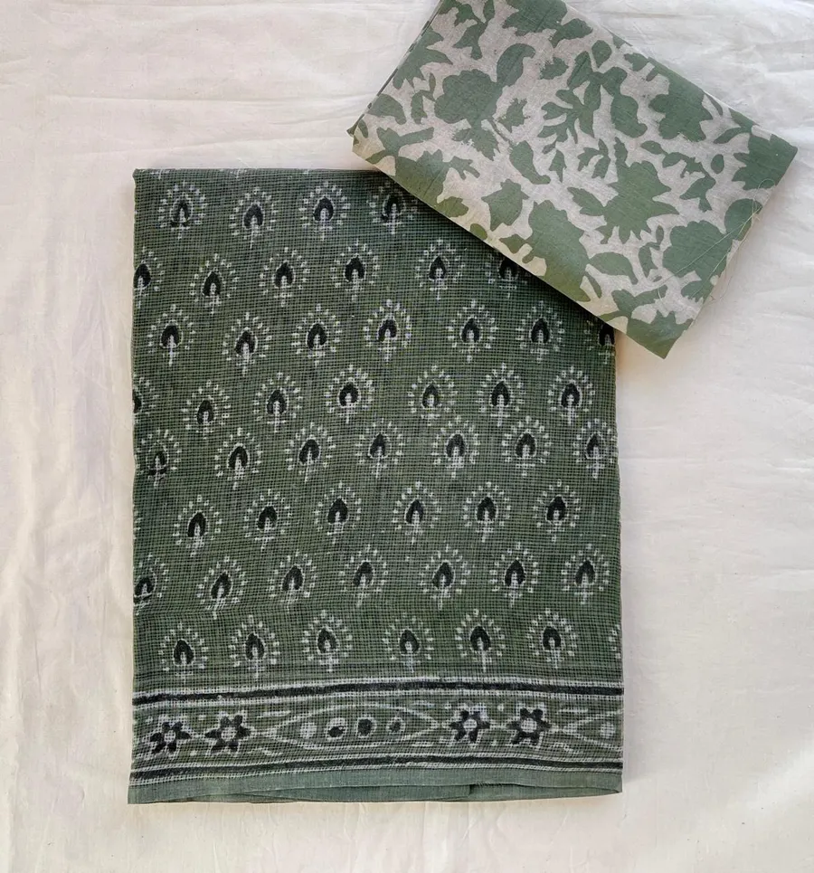 Lightweight Bagru Print Kota Saree